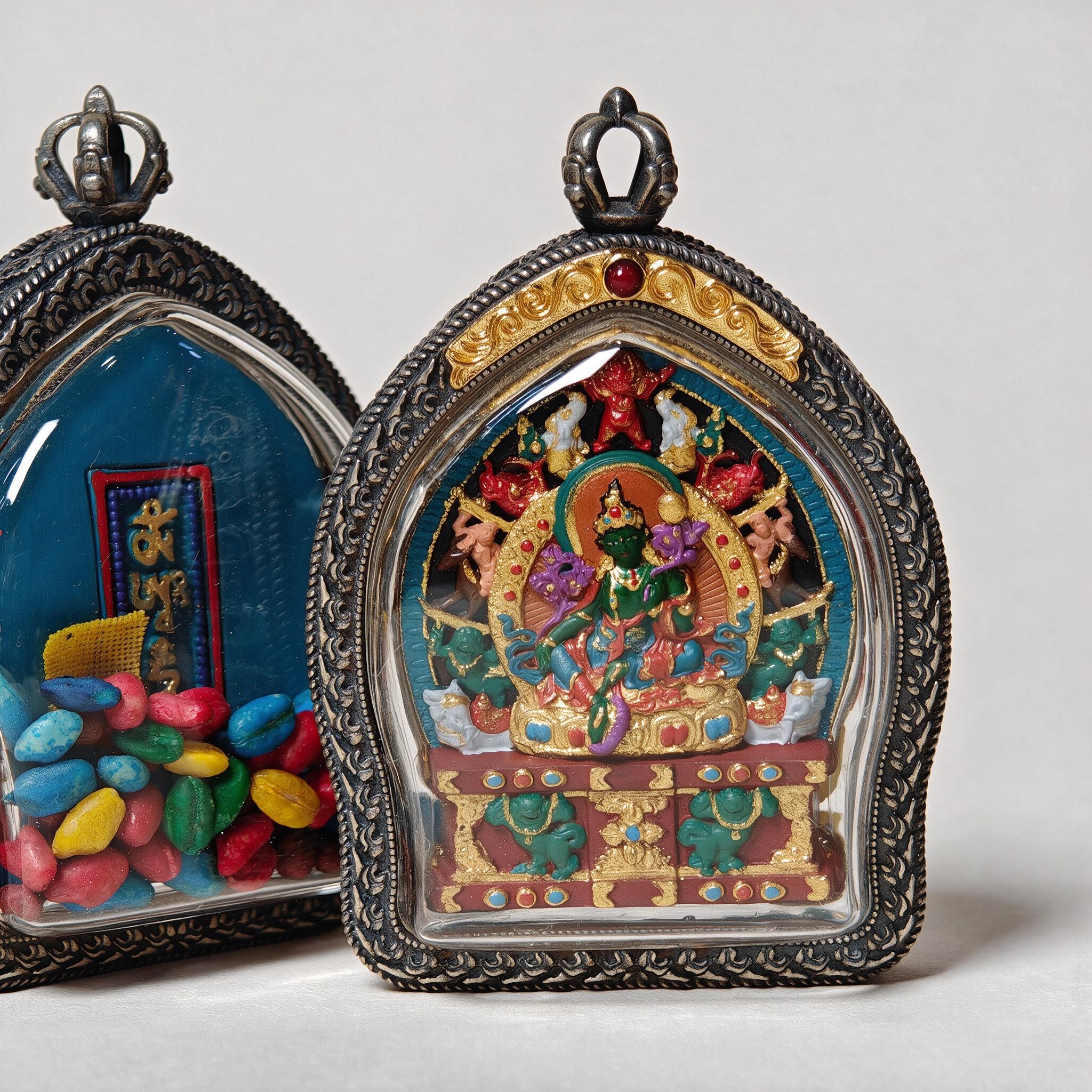 01 Tibetan Silver Green Tara - Image 1
