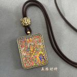 十二生肖八大守护神布艺项链_非遗织锦唐卡吊坠_佛系纪念文创礼品 - 图片 4